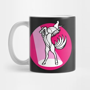 Opera Pink Unicorn in the Spotlight — Inktober Unicorn illustration series Mug